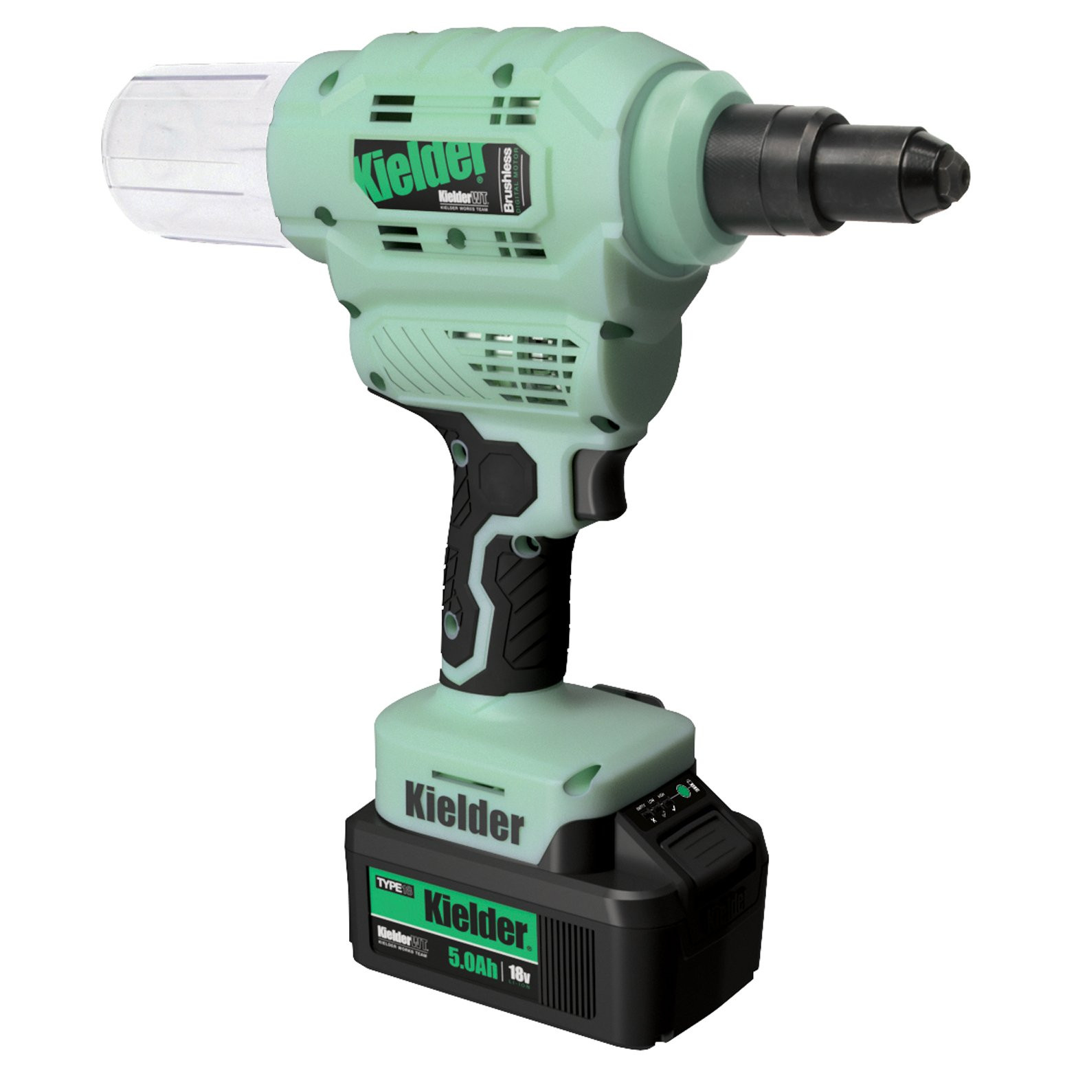 Riveteerpistool KIELDER 18V 1 accu 5Ah + koffer + lader - KWT-009-03 - KWT-009-03EU - 3661768816516