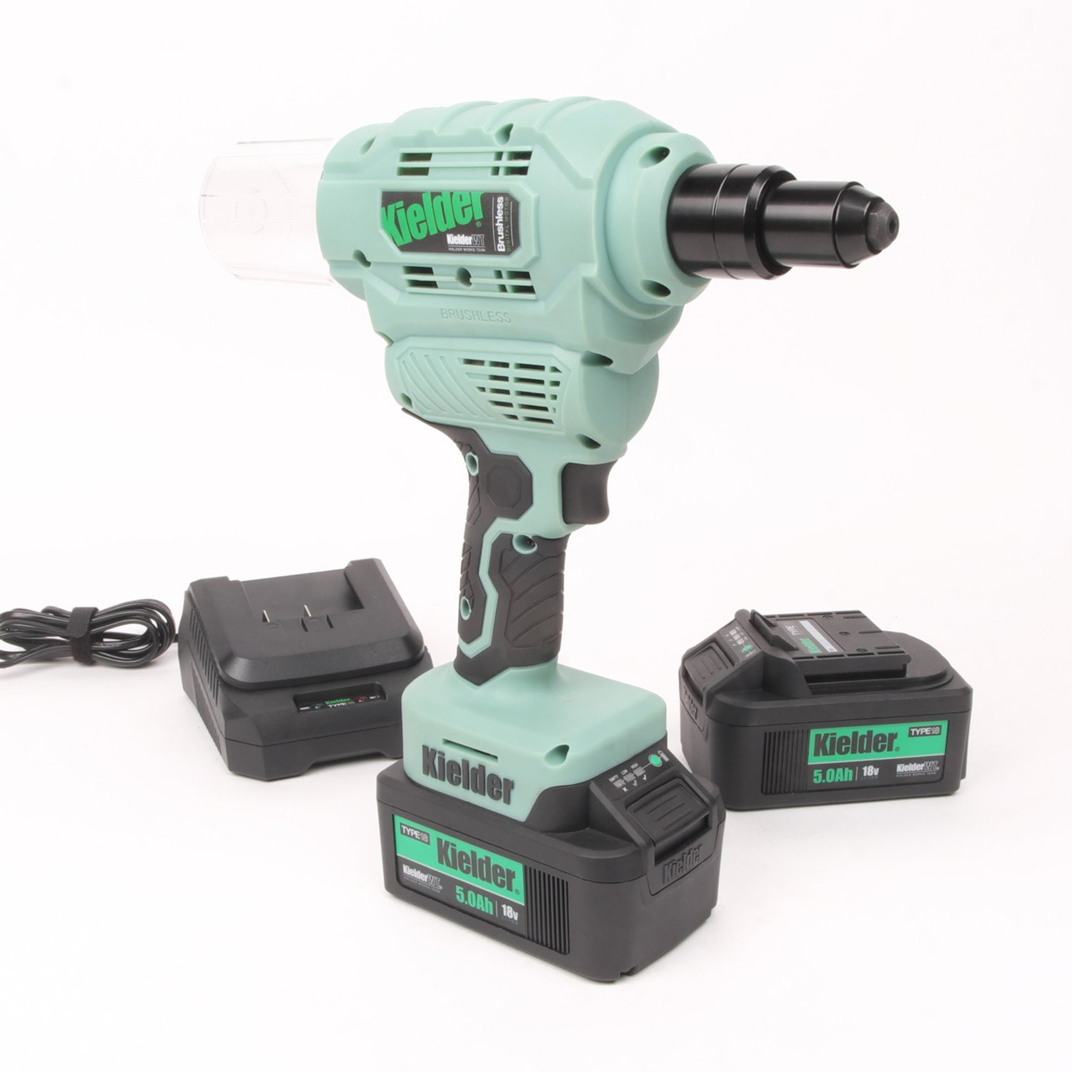 Nituitor KIELDER 18 V, 2 baterii de 5 Ah + geantă + încărcător - KWT-009-04 - KWT-009-04EU - 3661768816523