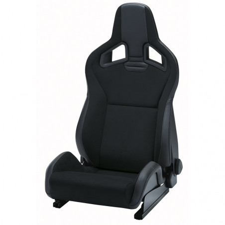 Siège baquet RECARO Sportster CS avec airbag universel latéral - Dinamica Noir / Simili Cuir Noir