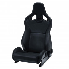Kuipstoel RECARO Sportster CS met universele zijairbag - Zwart kunstleder rechts