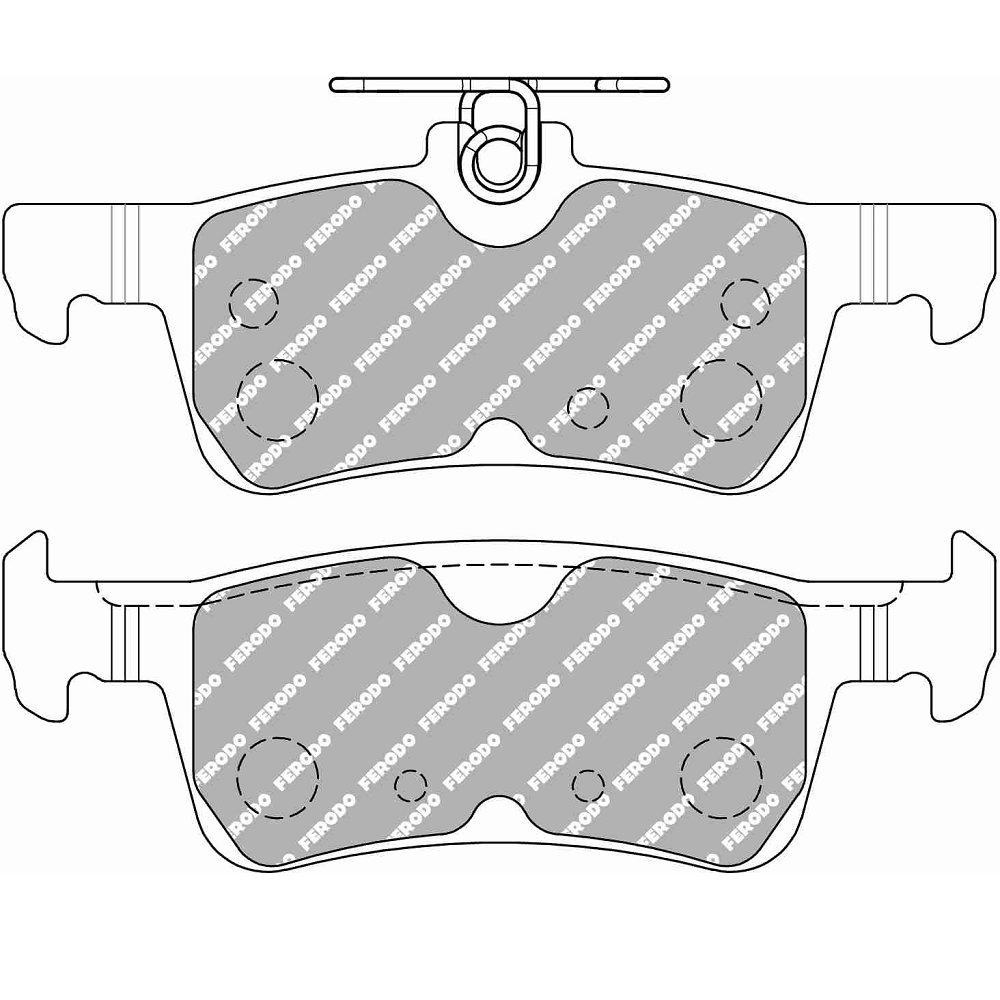 Remblokken FERODO DS2500 achter Ford Fiesta MK7 2017- - F-CP5130H - FCP5130H - 3661768824375