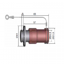 Staubli fuel male connector Rallye Raid flange FIA JV Gasket non threaded