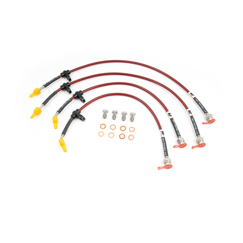 Smederij Toyota Yaris GR 1.6 4 remslangen kit - FO-SBH-TOY4117.N - SBH-TOY-4-117-Black