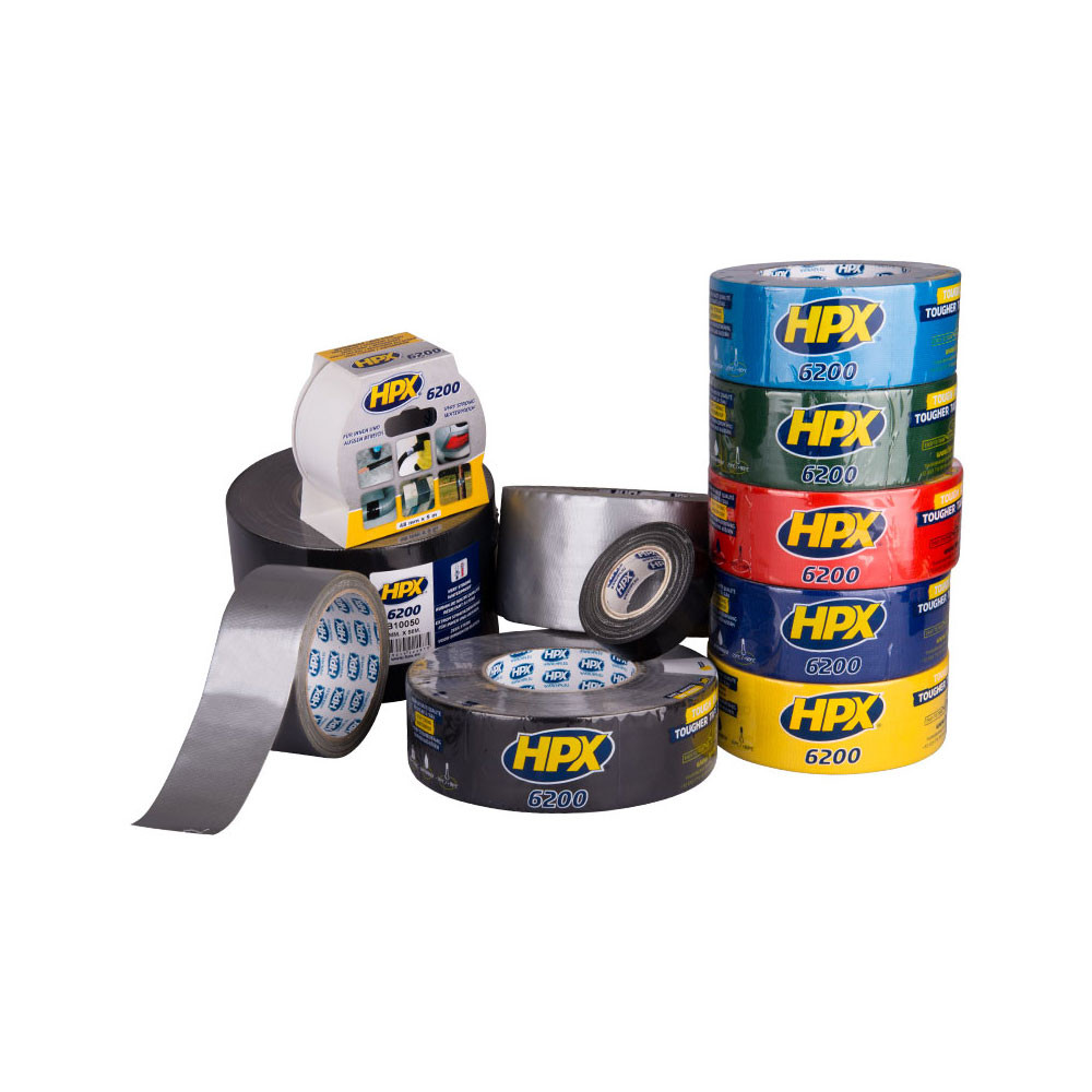 Ruban toilé adhésif HPX 50mm x 50m - HPX-62250.N - 62250 NOIR