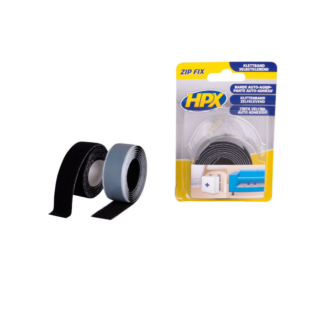 HPX Zip Fix adhesive tape strap + hook 2 x 20mmx1m - HPX-ZF2001 - ZF2001 - 3661768793367