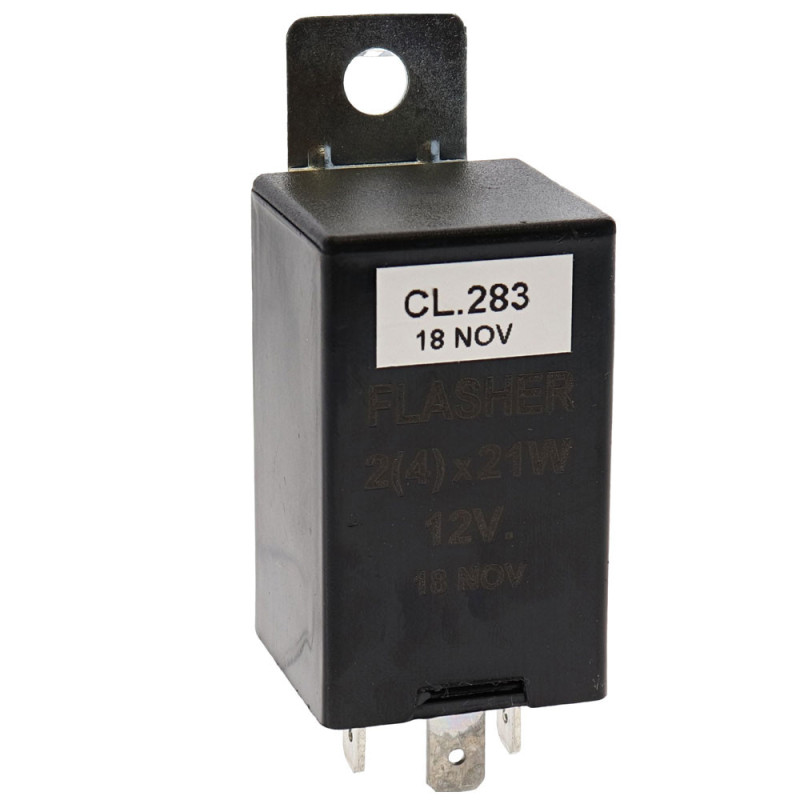 Centrale richtingaanwijzer 12V 3P DIN + Beugel - EL-CL283 - CL.283 - 3700660420039