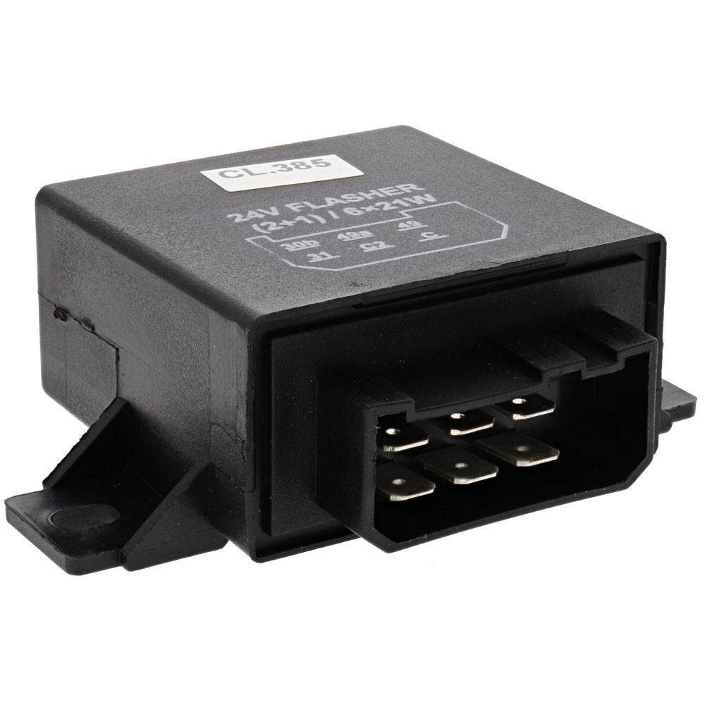 Centrale clignotant 24V 6P DIN + Support - EL-CL385 - CL.385 - 3700660420138
