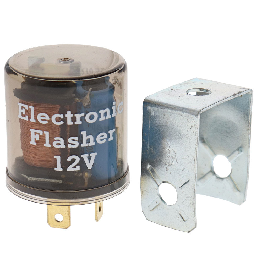 Centrale clignotant 12V 3 Pôles DIN + Support - EL-CLEL13 - CL.EL13 - 3700660420190