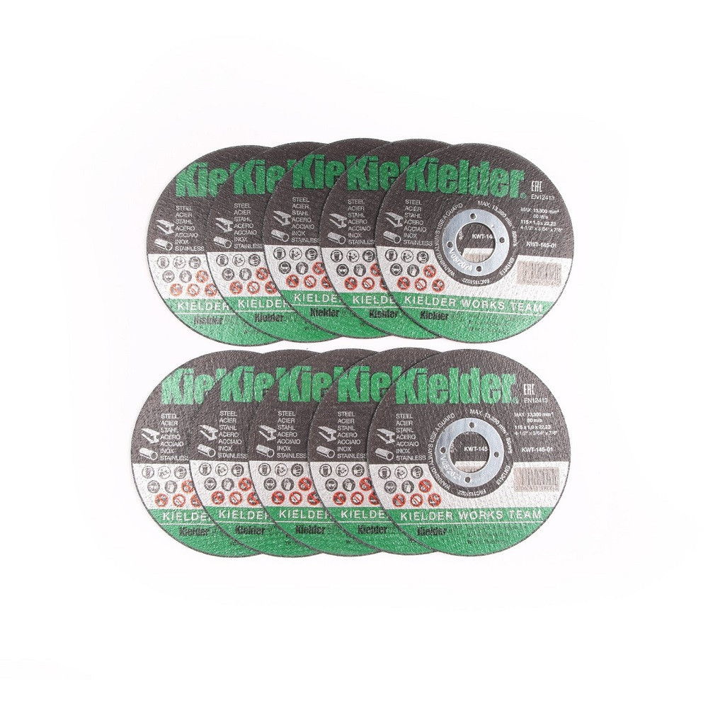 115mm x 1mm x 22.2mmSteel Cutting Discs (set of 10) - KWT-145-11 - KWT-145-11 - 5060441192264