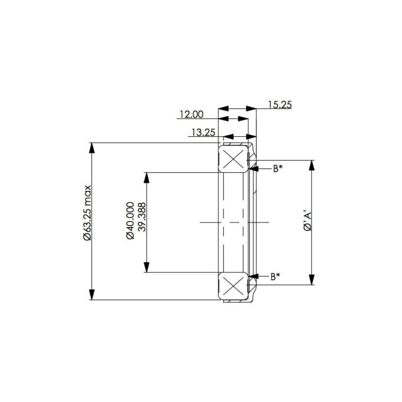 Cuscinetto frizione AP Racing contatto 50mm diametro 40mm fissaggio interno - AP-CP3457-24 - CP3457-24 - 3661768466803