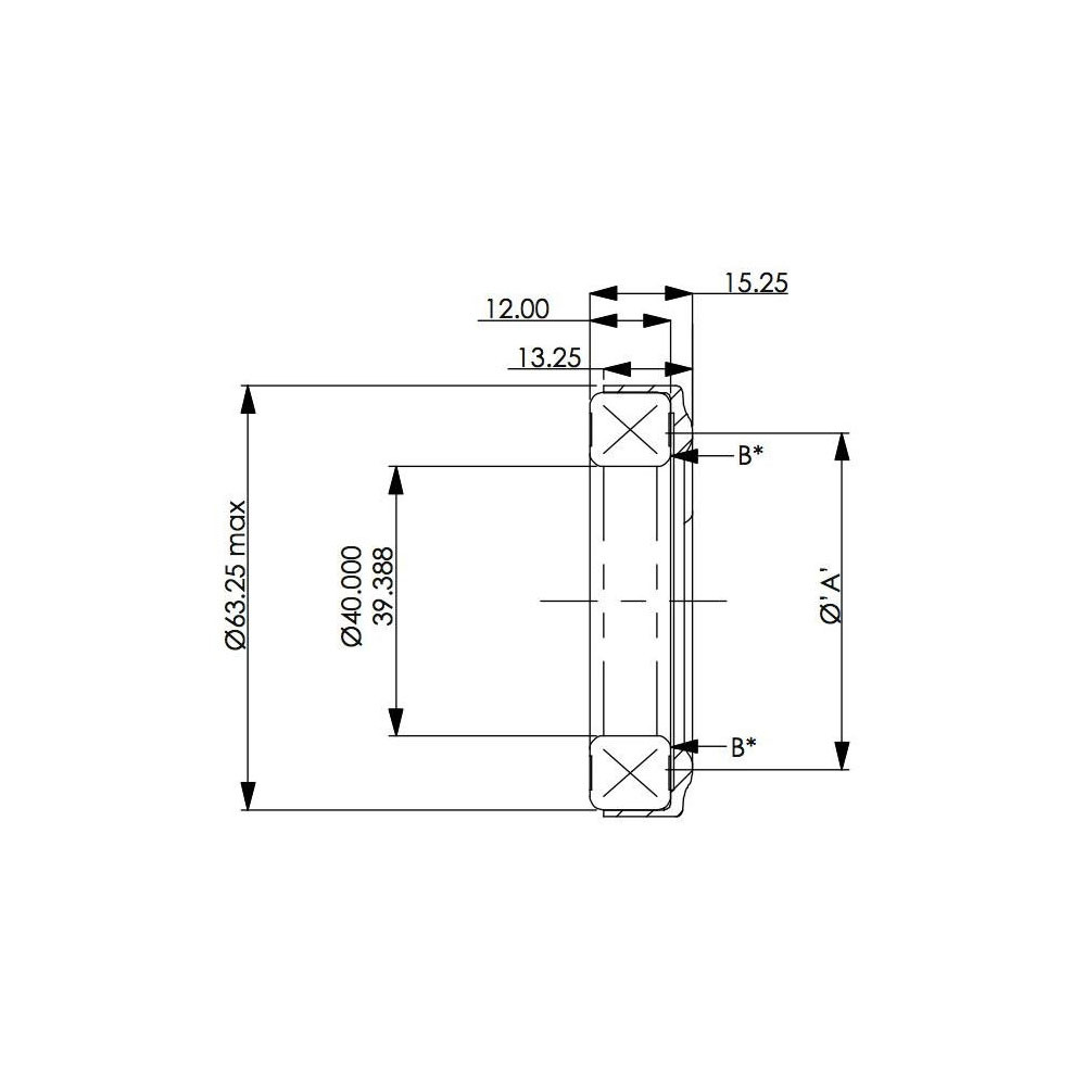 Rulment axial AP Racing Contact, diametru 50 mm, diametru interior 40 mm, fixare interioară - AP-CP3457-24 - CP3457-24 - 3661768466803
