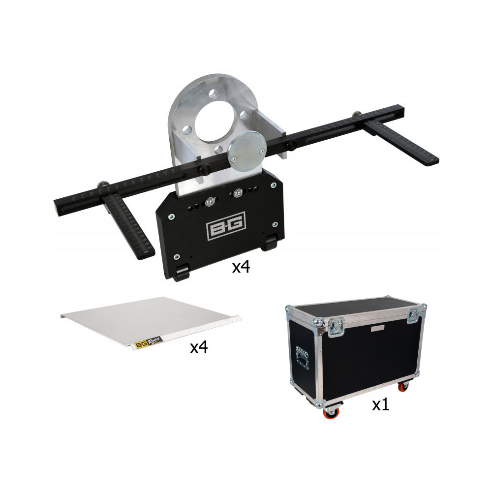 Kit roues de réglage Pro sans perçage 5x130, 5x114.3 et 5x110 alésage central 72.6mm - BG-R9307 - BGR9307 - 5060252098007