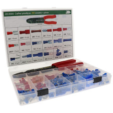Doos met 300 geïsoleerde kabelschoenen + tang - EL-ZB6000 - ZB.6000 - 3700660436368