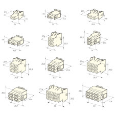 Mate-N-Lok" connector - 1V M x10 stuks - EL-OS26010 - OS.26010 - 3700660427236