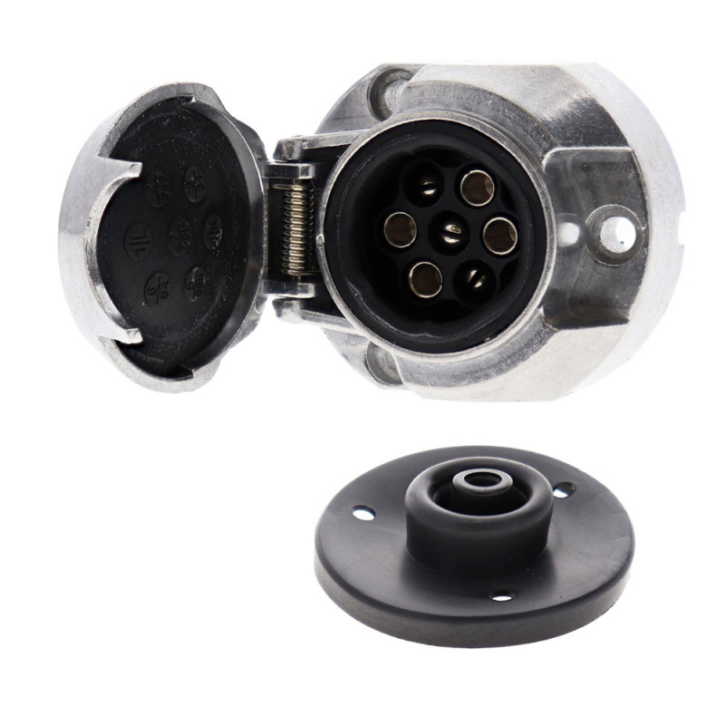 7-polige metalen contactdoos 12V 12N + Afdichting - EL-TP403002B - TP.403002B - 3700660436429