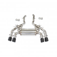 Achterdemper met klep 2x90 X-Race zwart mat BMW F87 M2 na 2020