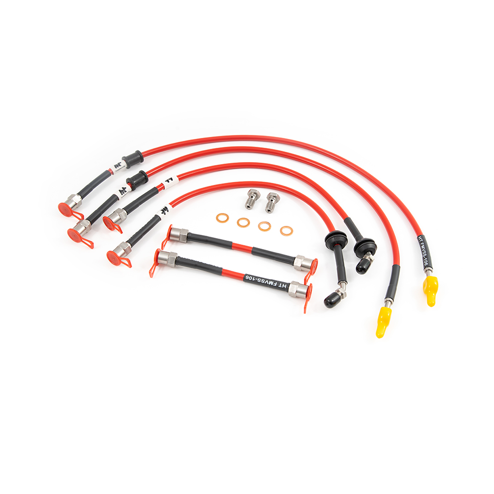 Set de 6 furtunuri de frână FORGE pentru Renault Megane 4 RS 280/300cv - FO-HT-REN6308A.V - HT-REN-6-308A-SOLID GREEN