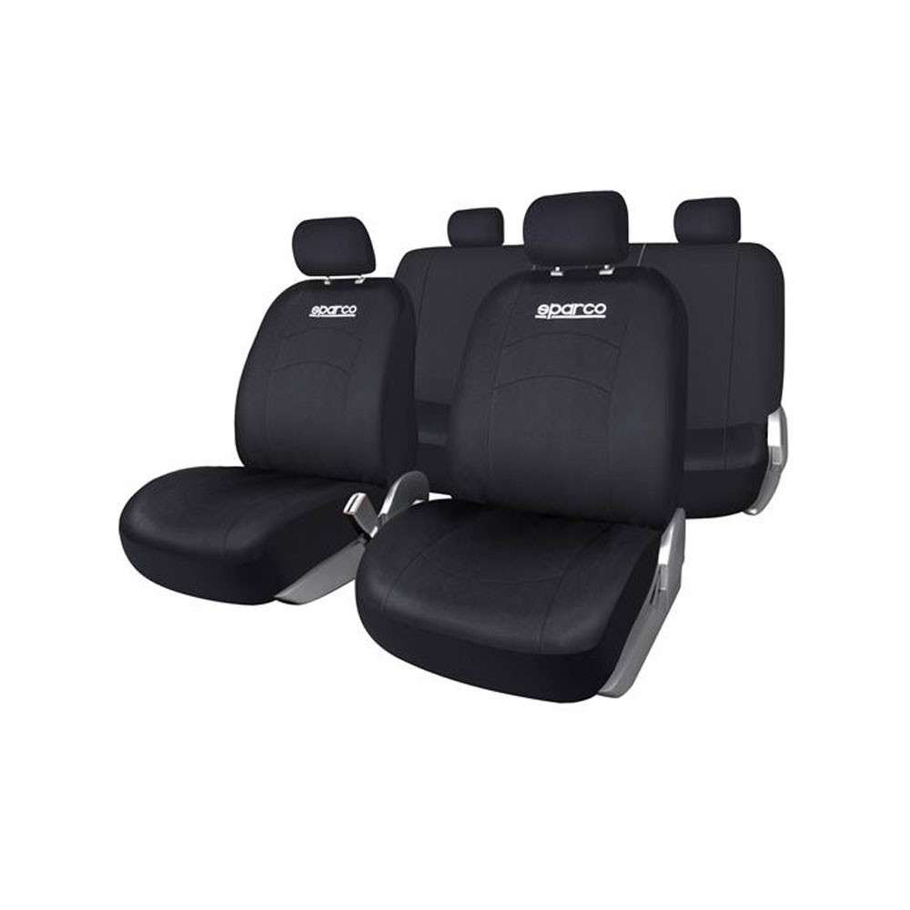 Set zwarte/zwarte Sparco hoezen - LI-SPS402BK - SPS402BK - 6922516325894