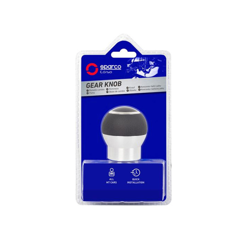 Sparco aluminium/leren knop, exclusief keerring - LI-SPG107 - SPG107 - 6922516325344