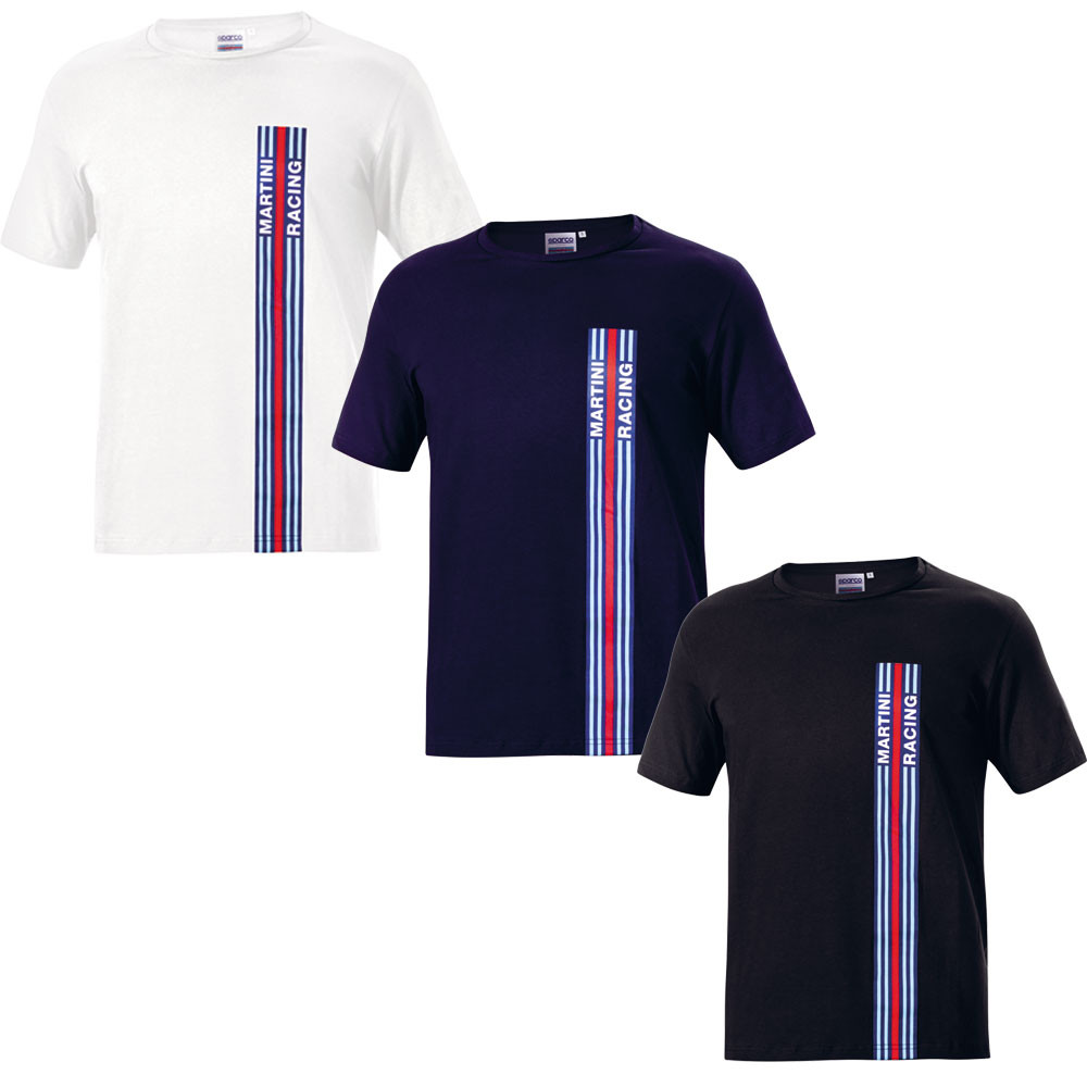 Sparco Martini Racing t-shirt met streep - 01339MR.BL.XXL - 01339MRBI5XXL - 8033280427115