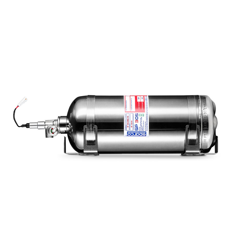 Sparco SP305 3.9L roestvrijstalen elektrische brandblusser - 014778EXL3 - 014778EXL3 - 8033280409661