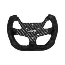 Sparco F-10C carbon stuurwiel, huidgedraaid - 015PC271SSN - 015PC271SSN - 8033280425272