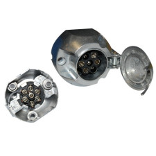 7-pins 12v (12N) stopcontact Aluminium aanhangwagen - EL-HF400130 - HF.400130 - 3661768221723