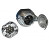 Presa 7 polos 12v (12N) Aluminium Rimorchio 