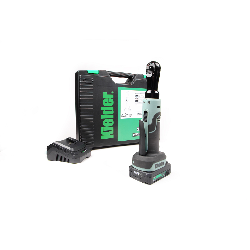 18V 3/8" KIELDER ratchet set with charger + Pro carrying case + 1 x 2.0Ah battery - KWT-010-11 - KWT-010-11EU - 5060441194350
