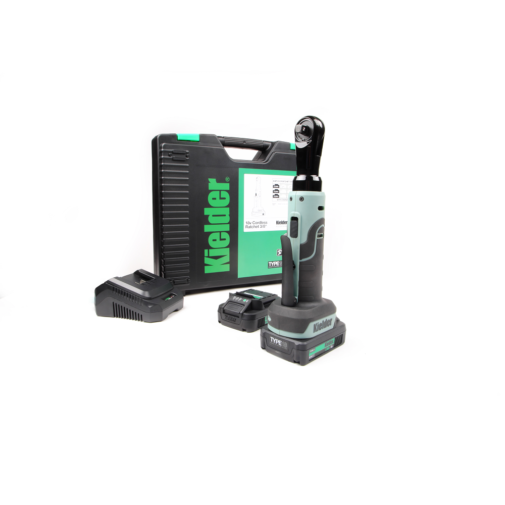 KIELDER 18V 3/8" ratchet set with charger + Pro carrying case + 2 batteries 2.0Ah - KWT-010-12 - KWT-010-12EU - 5060441194343