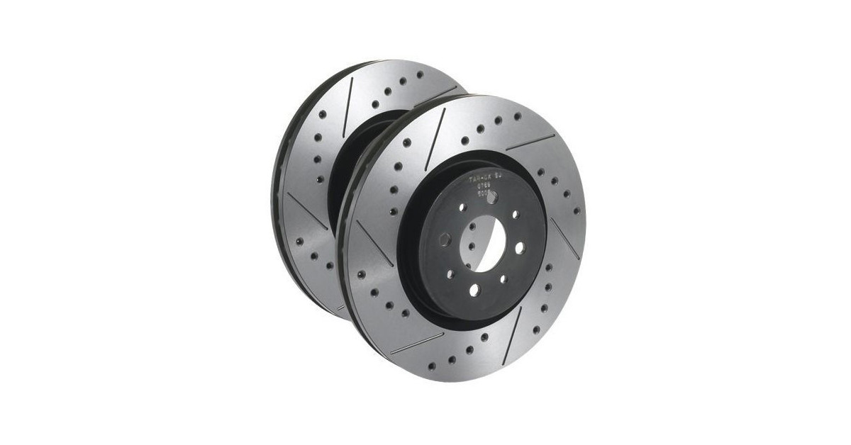 Tarox SJ solid drilled and grooved front brake disks Peugeot 106 1.1 247 mm 