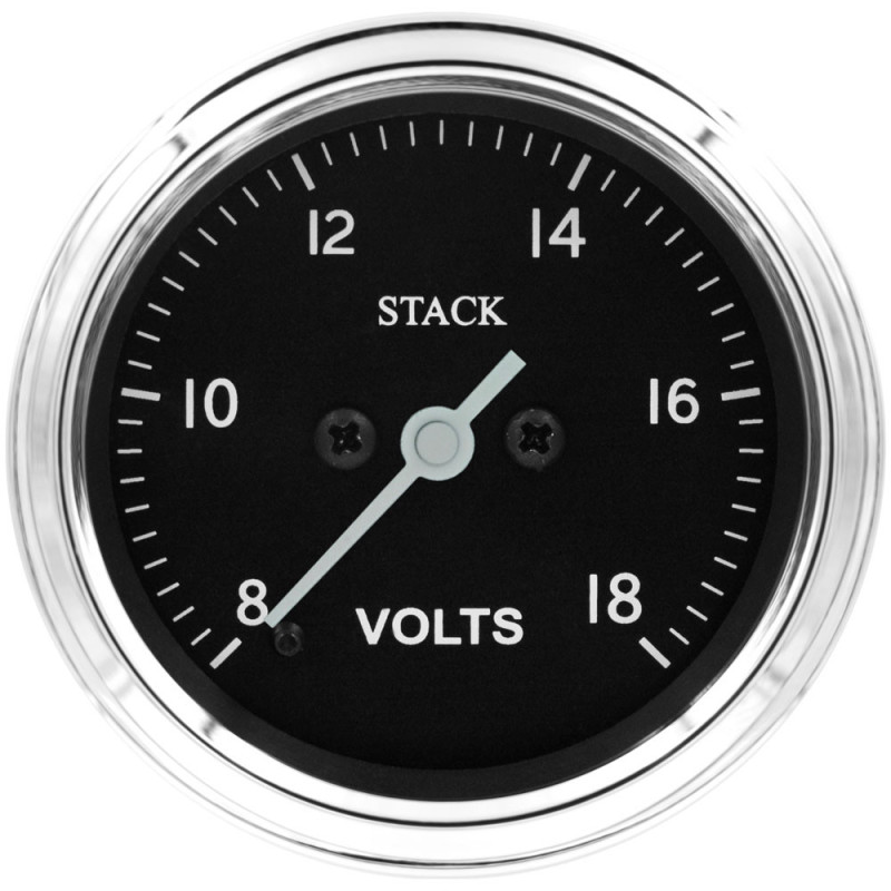 Drukmeter Stack Classic 52mm voltmeter 8-18v elektrisch - ST-3316C - ST3316C - 3661768625330