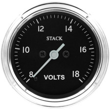 Drukmeter Stack Classic 52mm voltmeter 8-18v elektrisch - ST-3316C - ST3316C - 3661768625330