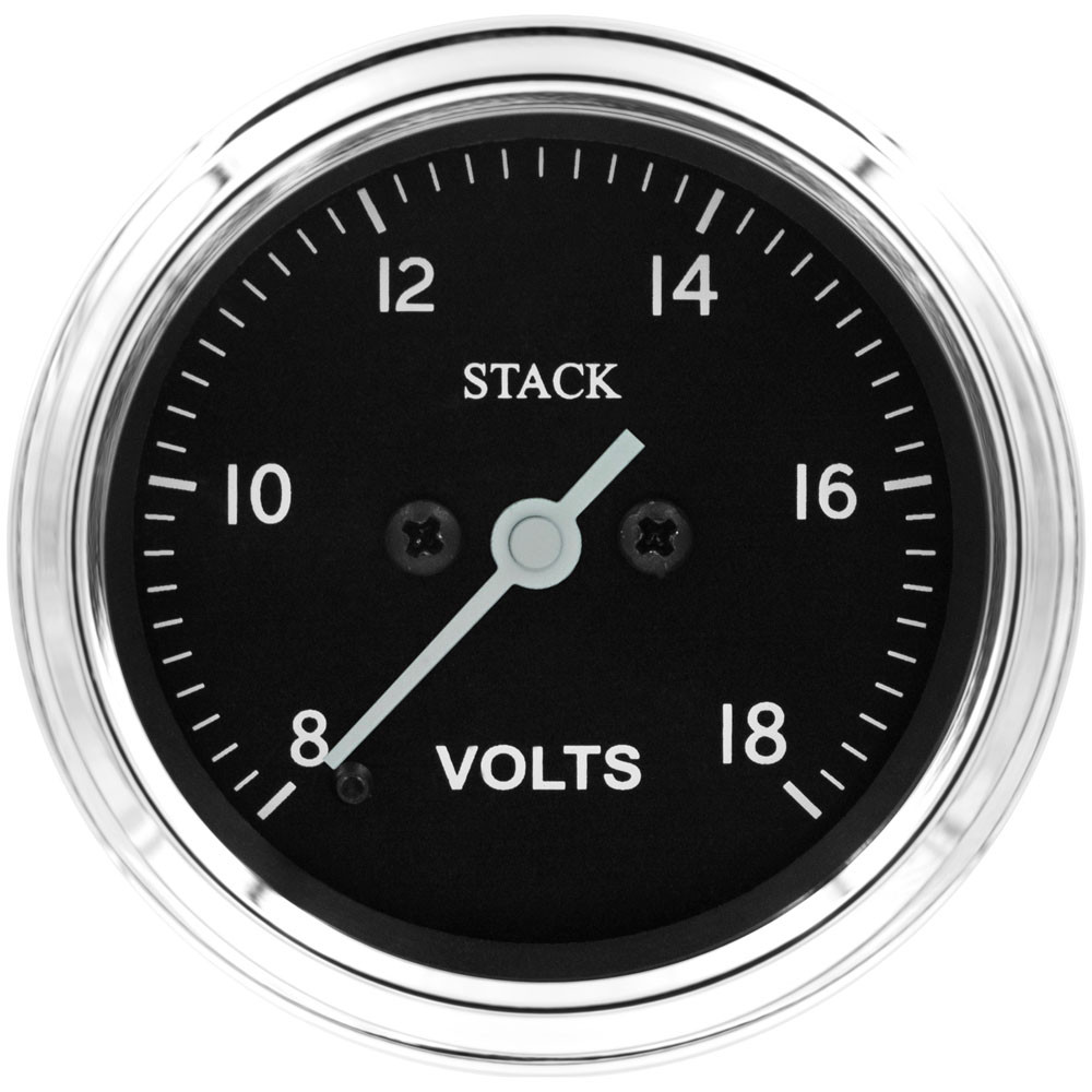 Drukmeter Stack Classic 52mm voltmeter 8-18v elektrisch - ST-3316C - ST3316C - 3661768625330