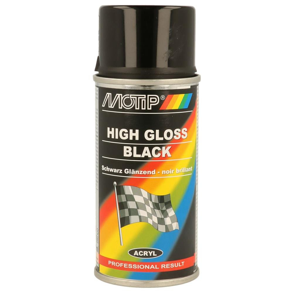 Hoogglans zwarte lak MOTIP 4000 Series 150ml - MTP-00105 - 00105 - 8711347001057