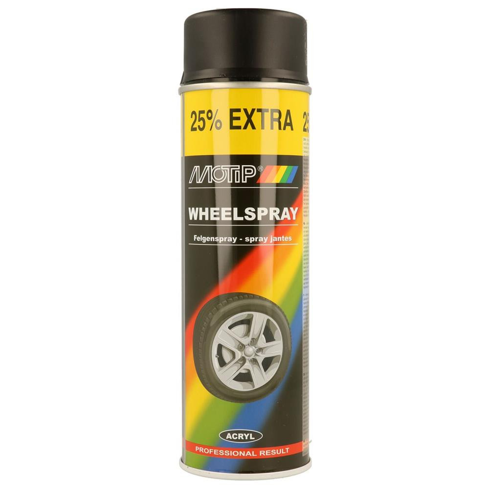 MOTIP 4000 Series Matt Black Paint for Wheels 500ml - MTP-04019 - 04019 - 8711347209705