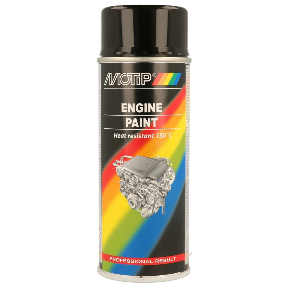 Engine paint Black Gloss MOTIP 4000 Series 400ml - MTP-04092 - 04092 - 8711347040926