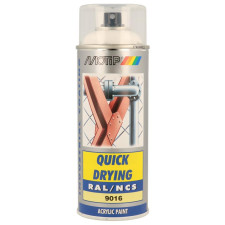 RAL 9016 spuitverf MOTIP RAL 400ml - MTP-07037 - 07037 - 8711347116799