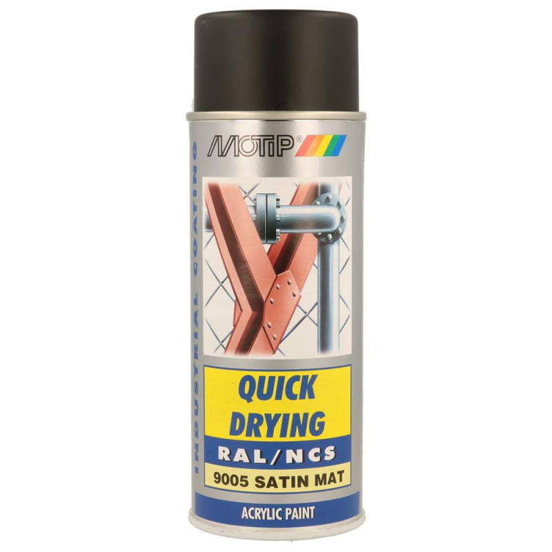 Spuitverf RAL 9005 MOTIP RAL 400ml - MTP-07164 - 07164 - 8711347129072