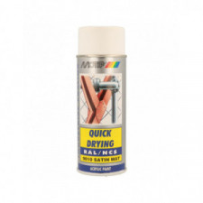 Peinture aérosol Blanc Pur Satine Acrylique RAL 9010 MOTIP 400ml