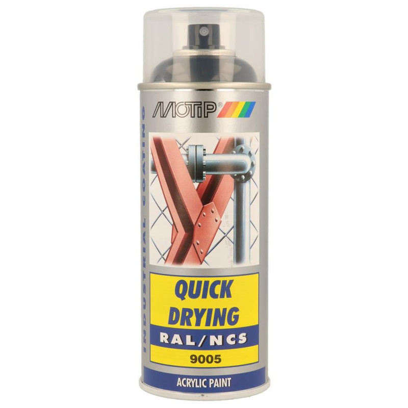 Spuitverf RAL 9005 MOTIP RAL 400ml - MTP-07236 - 07236 - 8711347072361
