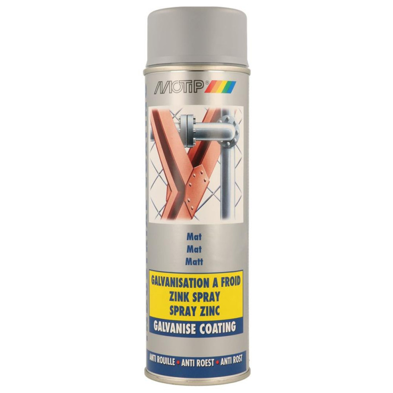 Koudverzinkverf Zinkmat Pro gebruik MOTIP RAL 500ml - MTP-07301 - 07301 - 8711347111794