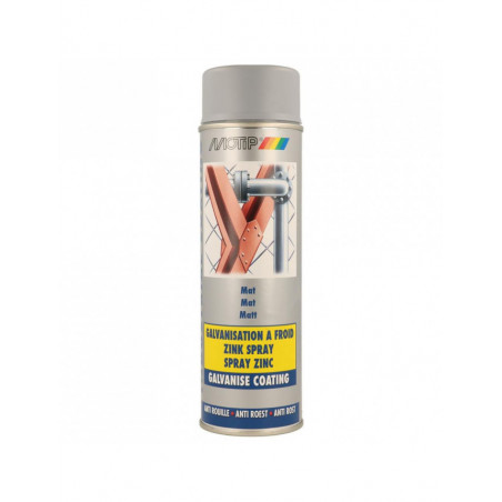 Cold galvanizing paint Zinc Matte Pro use MOTIP RAL 500ml