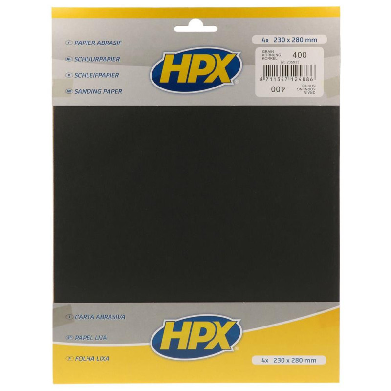 Schuurpapier voor water P400 X4 - MTP-235933 - 235933 - 8711347124886