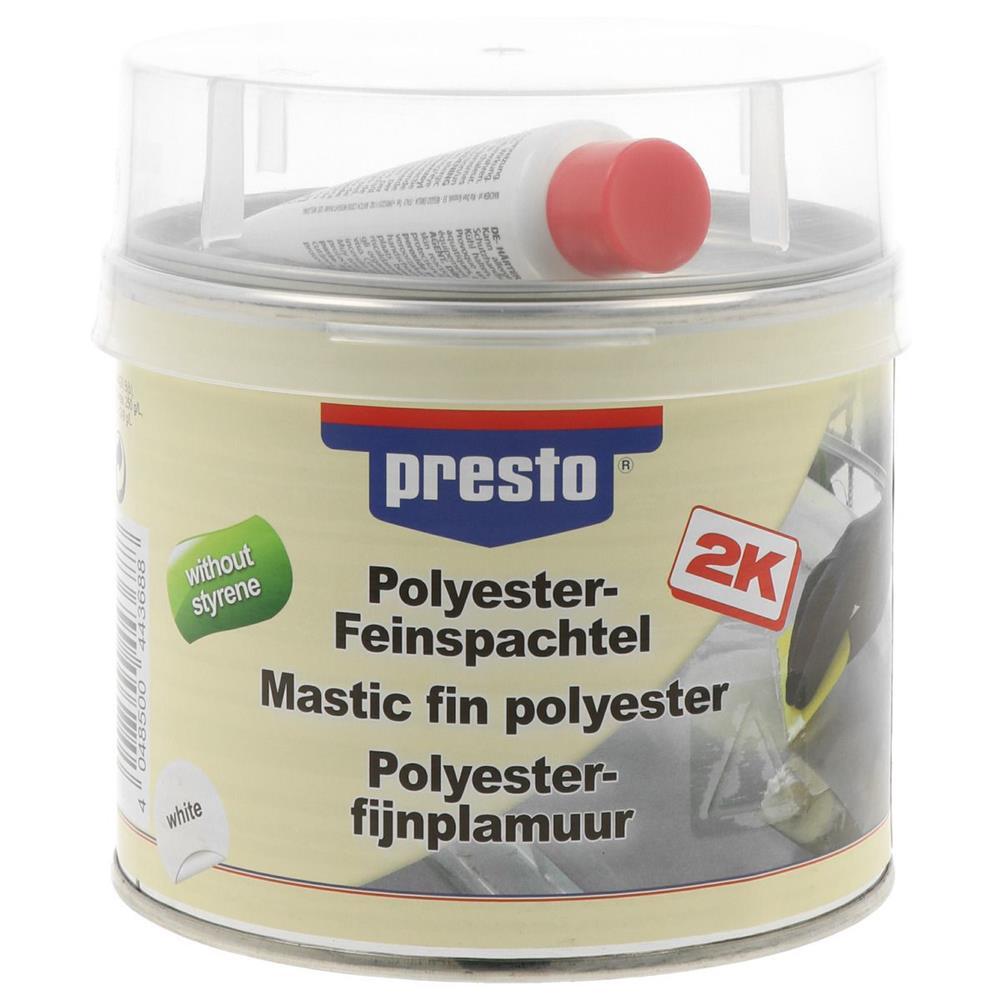Mastic fin pe bază de poliester 2K fără stiren PRESTO 1 kg - MTP-443688 - 443688 - 4048500443688