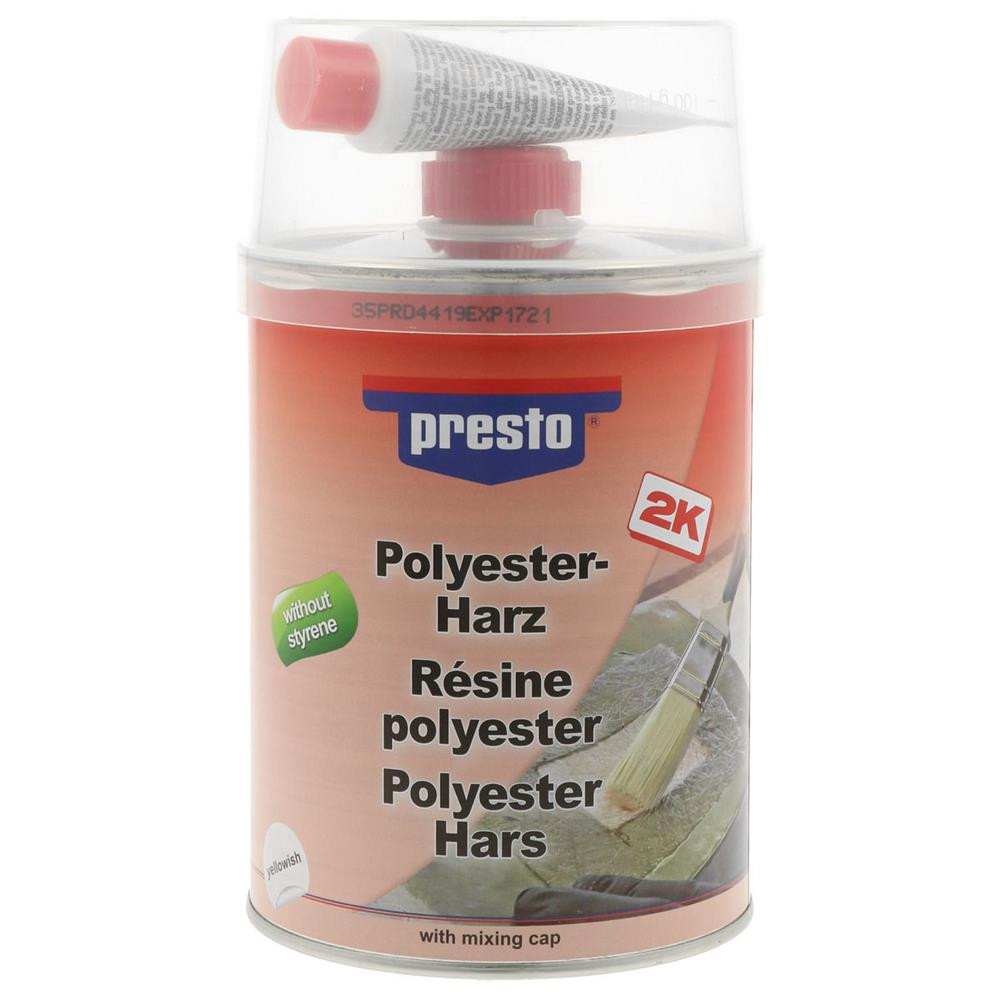 Resina poliestere PRESTO 2K senza stirene 1kg - MTP-443862 - 443862 - 4048500443862