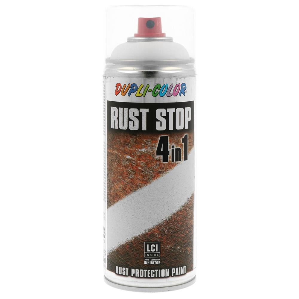 Rustproofing Paint RAL 9010 Satin 4 in 1 DUPLI Rust Stop 400ml - MTP-868337 - 868337 - 4048500868337