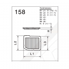 Filtre à air de remplacement origine GREEN FILTER Honda Civic 1.6 16v ED7 1989-1991