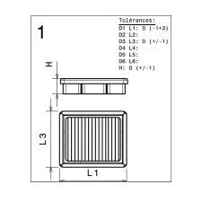 Filtre à air de remplacement origine GREEN FILTER Land Rover Discovery MkII 2.5 TD 1999-2004