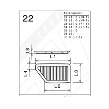 Filtre à air de remplacement origine GREEN FILTER Honda Civic 2.2i CDTi